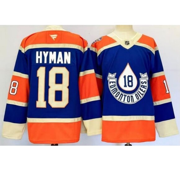 Mens Zach Hyman Royal Jersey Stitched